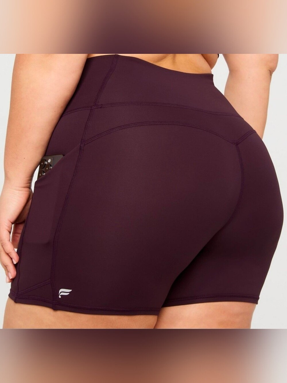 Fabletics Pureluxe High Waisted 6" Short Oxblood Color - Picture 2 of 7